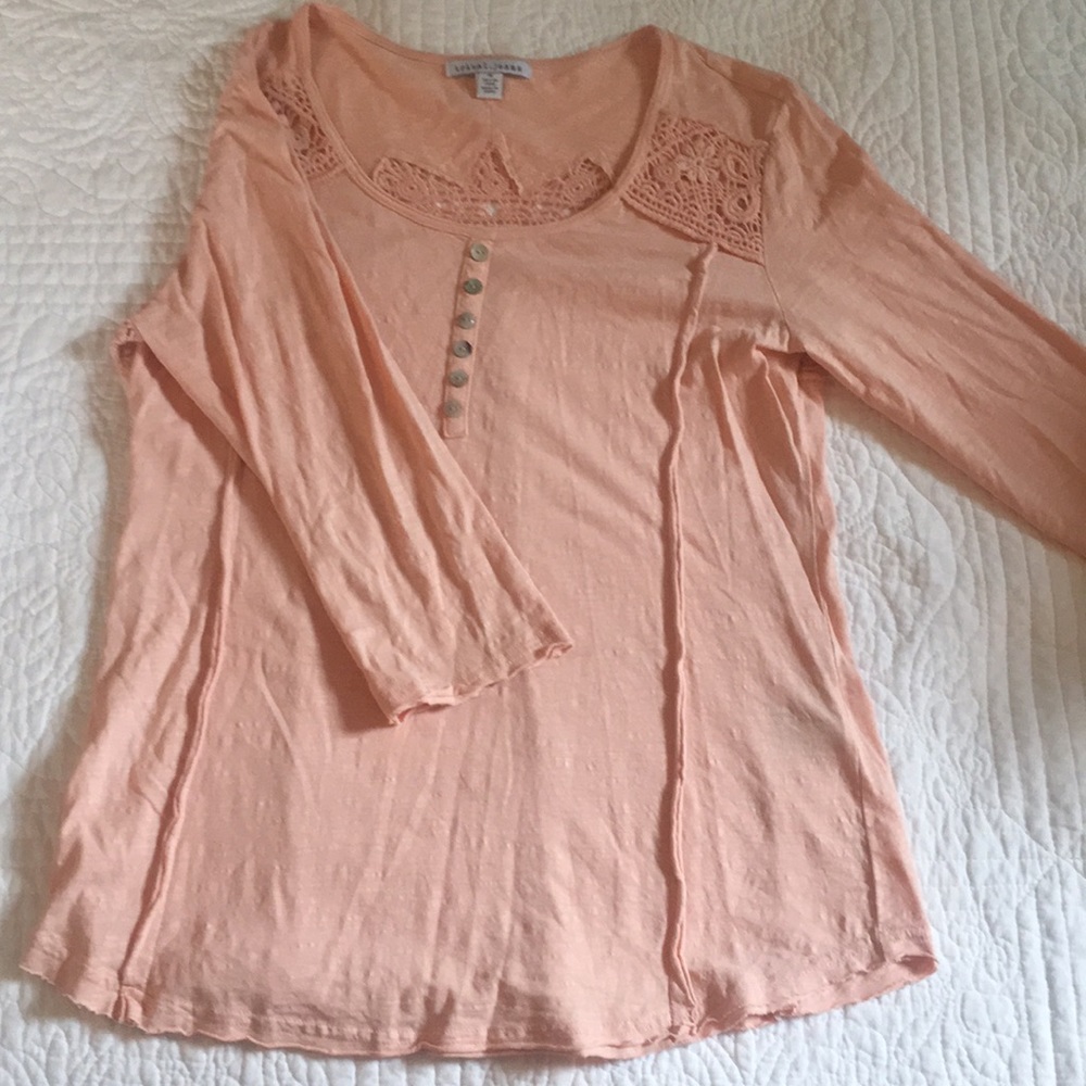 Salmon colored boutique top